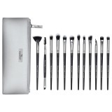 Set 12 Pensule Machiaj Senso Pro Milano Black Silver + Borseta Pensule Profesionale