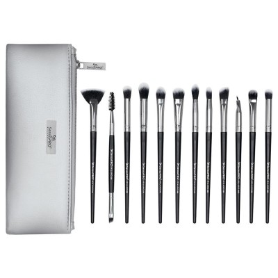Set 12 pensule machiaj Senso Pro Milano Black Silver + Borseta foto