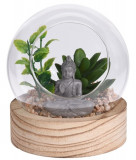 Decoratiune Buddha Crassula, 12x12.5 cm, polipropilena, Excellent Houseware