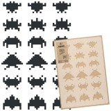Șablon din plastic reutilizabil // SPACE INVADERS - MEDIU (43x64cm)