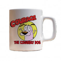 Cana personalizata model " Courage the Cowardly Dog " 9.5x8cm