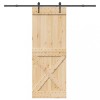 VidaXL Ușă glisantă cu set de feronerie 85x210 cm, lemn masiv de pin 3332792