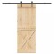 vidaXL Ușă glisantă cu set de feronerie 85x210 cm, lemn masiv de pin 3332792