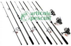 Set 3 Lansete Crap 3.9m Cu Mulinete Mifine Fast 5000 Long Cast si Baitrunner foto