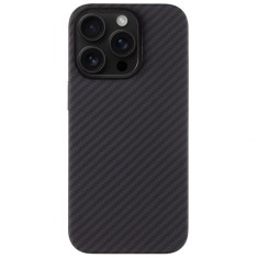 Husa telefon tactical magforce aramid pentru iphone 16 pro, fibra aramida, ultra slim 0.8 mm, compatibila magsafe, negru