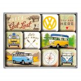 Set magneti - VW Bulli - Let&#039;s Get Lost, Nostalgic Art Merchandising