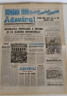 Ziarul ADEVĂRUL (4 ianuarie 1990) Anul I nr. 8 foto