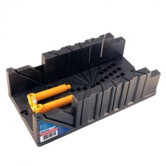 Suport plastic pentru taiat la unghi, cu 2 cleme, 320x120x75 mm, Dedra foto