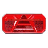 Lampa spate, stop auto LED stanga AMiO RCL-L cu semnalizare dinamica, 30V DC, IP67, ECE E9 R10, 305x140x35 mm, pozitie, marsarier, stop si ceata