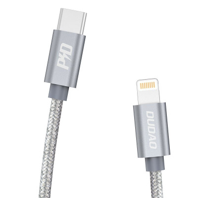 Cablu Dudao Cablu USB Tip C - Lightning Power Delivery 45W 1m Gri (L5Pro Gri) DUDAO L5PRO DATA CABLE GREY foto