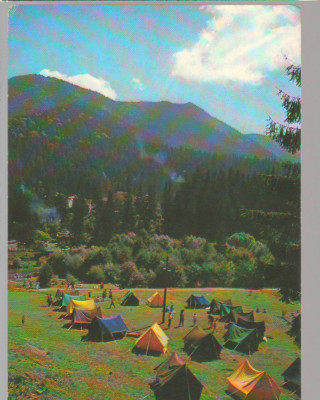 CPIB 15273 - CARTE POSTALA - CAMPING LA TUSNAD, CORTURI foto