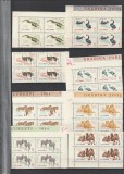 ROMANIA 1964 LP 592 GRADINA ZOOLOGICA DIN BUCURESTI SERIA IN BLOC DE 4 TIMBRE MNH