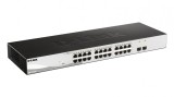 SWITCH D-LINK SMART 24 porturi Gigabit + 2 porturi combo SFP, carcasa metalica, rackabil, &quot;DGS-1210-26&quot; (timbru verde 2 lei)