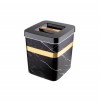 Cutie depozitare eleganta, Pufo Black, 13 x 10 cm, negru