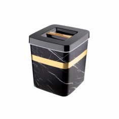 Cutie depozitare eleganta, Pufo Black, 13 x 10 cm, negru