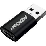 Adaptor universal Vision Touch VAC-A01N, USB Type C - USB Type A, Negru
