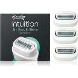 Wilkinson Sword Intuition 2in1 Soap &amp; Shave Sensitive rezerva Lama 3 buc