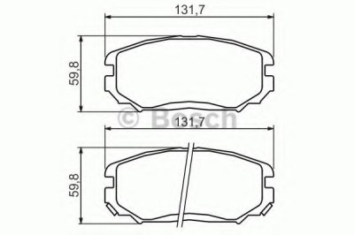 Set placute frana,frana disc HYUNDAI SONATA V (NF) (2005 - 2010) BOSCH 0 986 494 374 foto