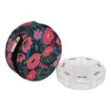 Portfard cu husă pentru pastile, model floral, 9.5 cm, CMCLASS