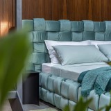 Pat tapitat Flirt Beds by Mogg 200x180x120cm