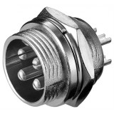 Conector XLR 4 pini tata montare panou, Goobay 11232