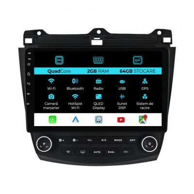 Navigatie Dedicata Honda Accord VII (2003 - 2008), 10Inch, 2Gb Ram, 64Gb Stocare, Carplay foto