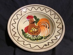 Arta / Traditie - Farfurie realizata in Transilvania / Cocos model deosebit !