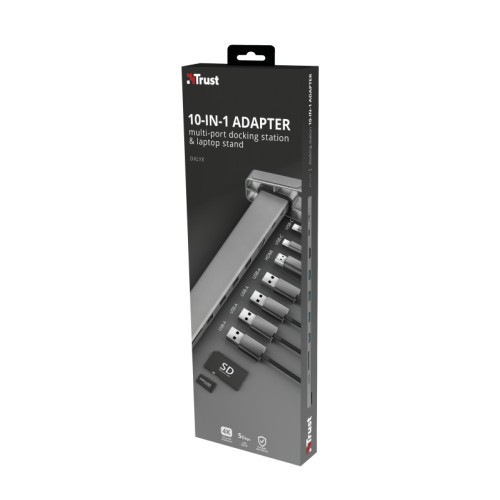 TRUST Dalyx Aluminium 10-in-1 USB-C Multi-port Dock