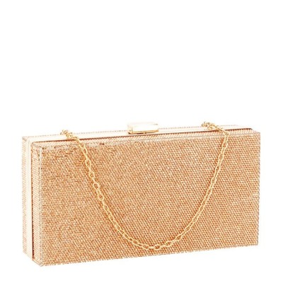 Geanta clutch sampanie cu pietricele BRS-5052 05 foto