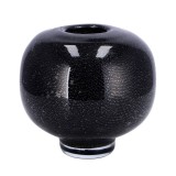 Cumpara ieftin Vaza flori sticla neagra 14 x 14 cm