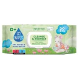 Servetele umede pentru copii cu apa de aloe si lapte de migdale, 50 bucati, Go Wipes