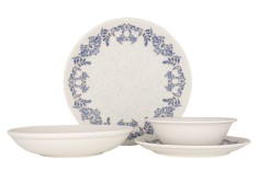 Rinart Set de vesela (Medium) - Valeria - 24 bucăți - 6 persoane - Porţelan