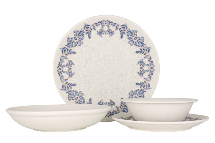 Rinart Set de vesela (Medium) - Valeria - 24 bucăți - 6 persoane - Porţelan