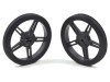Ax neagră cu crestătură D și &icirc;mpingere &Oslash; 60mm, Diam.ax 3mm