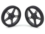 Ax neagră cu crestătură D și &icirc;mpingere &Oslash; 60mm, Diam.ax 3mm