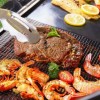 Plasă Grătar BBQ, Model Universal, Dimensiuni 42x36cm, Culoare Negru, Material Fibra de Sticlă, Oem