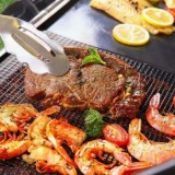 Plasă Grătar BBQ, Model Universal, Dimensiuni 42x36cm, Culoare Negru, Material Fibra de Sticlă, Oem