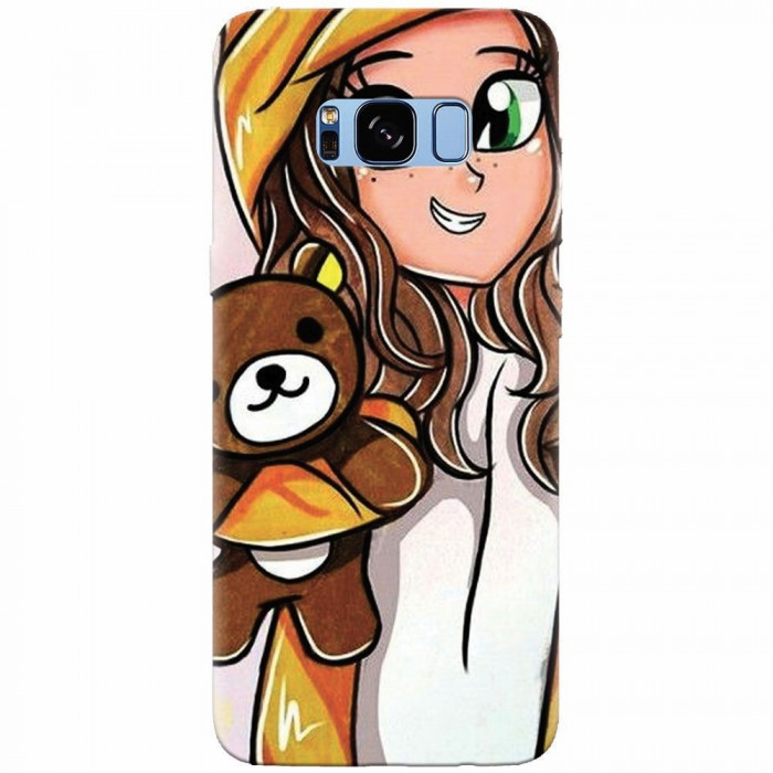 Husa silicon pentru Samsung S8, Girl With Little Bear