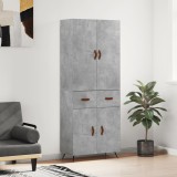vidaXL Dulap &icirc;nalt, gri beton, 69,5x34x180, lemn compozit