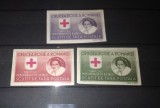 TIMBRE ROMANIA 1946 CRUCEA ROSIE SERVICIUL PRIZONIERILOR DE RAZBOI NEDANTELATA