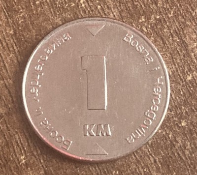 C50 - Moneda foarte veche - Bosnia si Hertegovina - 1 KM - marca convertibile - 2009 foto