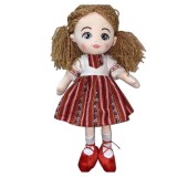 Papusa tarancuta Cristina imbracata in costum popular satena canta hora- papusi romanesti bf2023