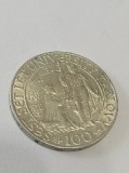 Cehoslovacia, 100 coroane-1948, argint, 14g