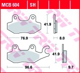 Set placute frana TRW MCB604 - Daelim Roadwin - MZ/MUZ - Suzuki DR-S 800 - Triumph Trophy - Yamaha XTZ Super Tenere 750