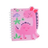 Agenda spirala coperta dino roz