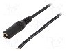 Cablu alimentare DC, cabluri, DC 5,5/2,5 soclu, negru, 1,5m, MFG - DC2400.0150E