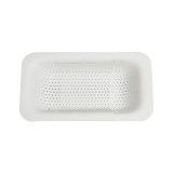Cos de scurgere pentru chiuveta de bucatarie, flippy, plastic, telescopic, 36x20x5 cm, alb
