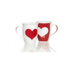 Cana rosie cu inima alba RITZENHOFF &quot;Big Heart&quot; 300 ml