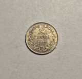 Finlanda 25 Pennia 1917 UNC Superba