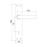 Maner si sild model P 72, culoare alba